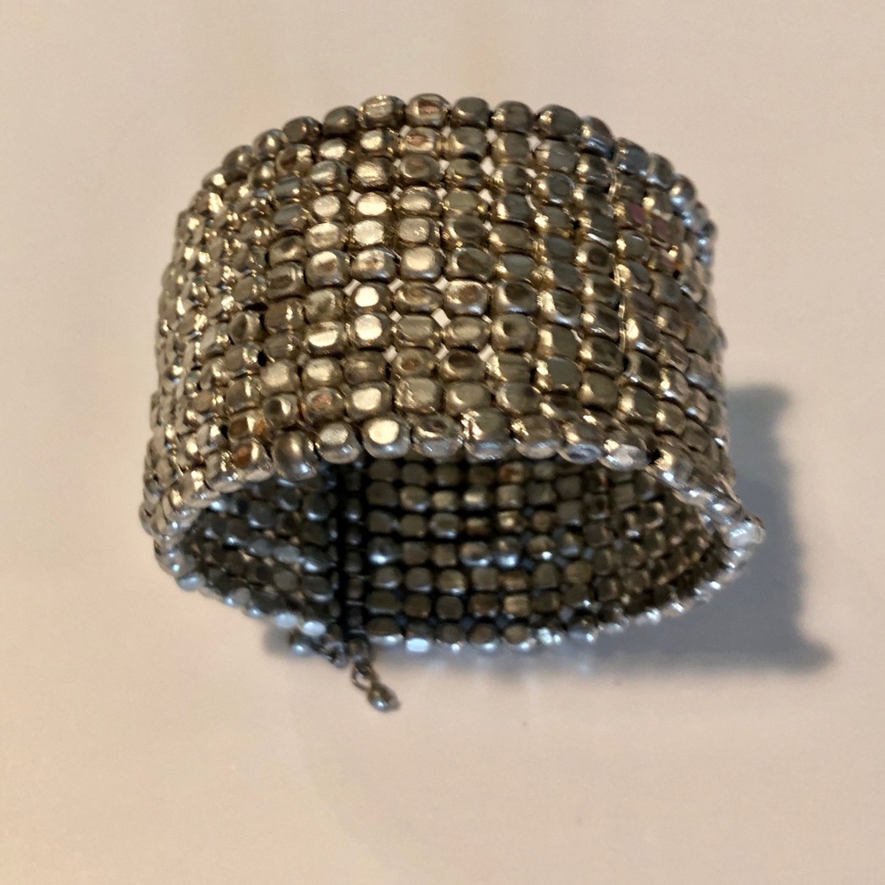 Funky boho silver tone bracelet